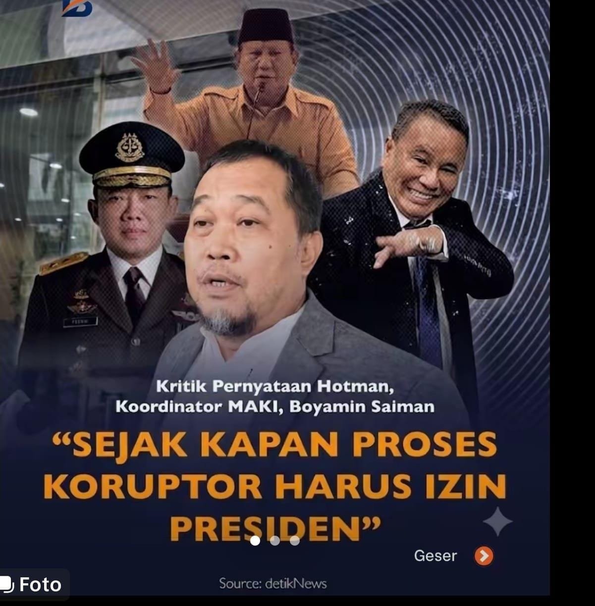 Boyamin Saiman Tegaskan: Proses Hukum Koruptor Tak Perlu Lapor Presiden