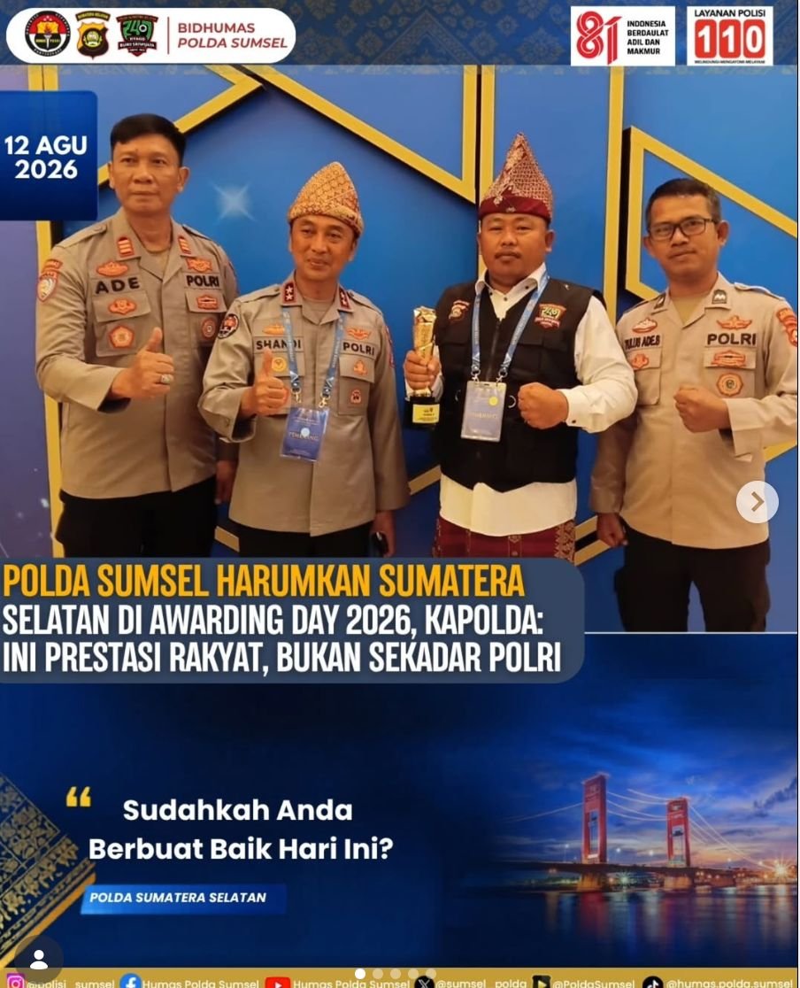 Kapolda Sumsel Apresiasi Prestasi Nasional: Dari Satkamling hingga Ketahanan Pangan Jadi Bukti Presisi Polri